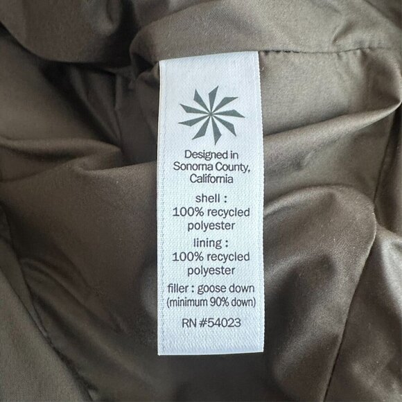 Athleta Jacket Women S Responsible Quilted Mock Neck Goose Down Olive Green - Picture 10 of 12